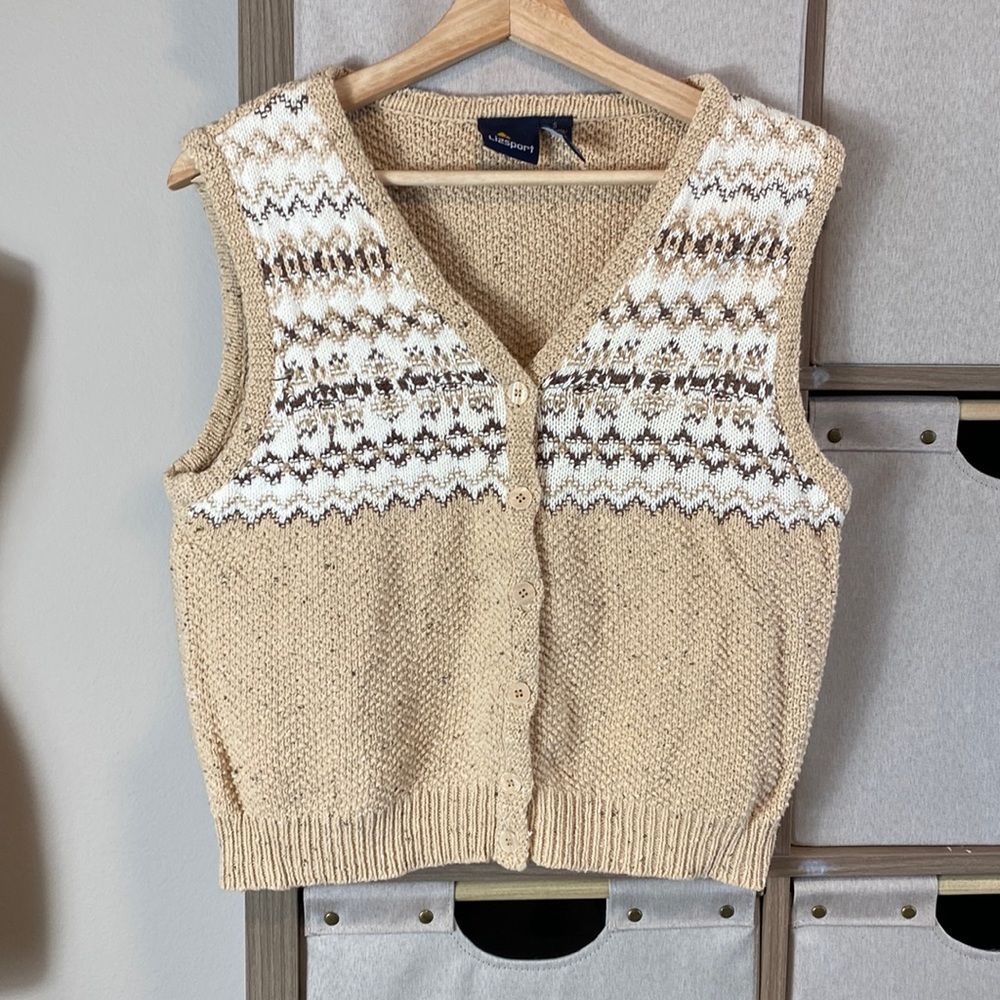 Vintage nordic sweater vest